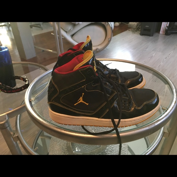 Jordan Flight 1 Black Yellow Men’s Size 9 - Picture 4 of 8